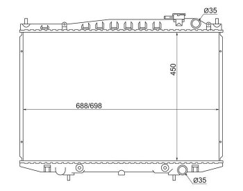 7 649 р. Радиатор двигателя (пластинчатый, МКПП/АКПП) SAT Nissan Datsun (1997-2002)  с доставкой в г. Санкт‑Петербург. Увеличить фотографию 1