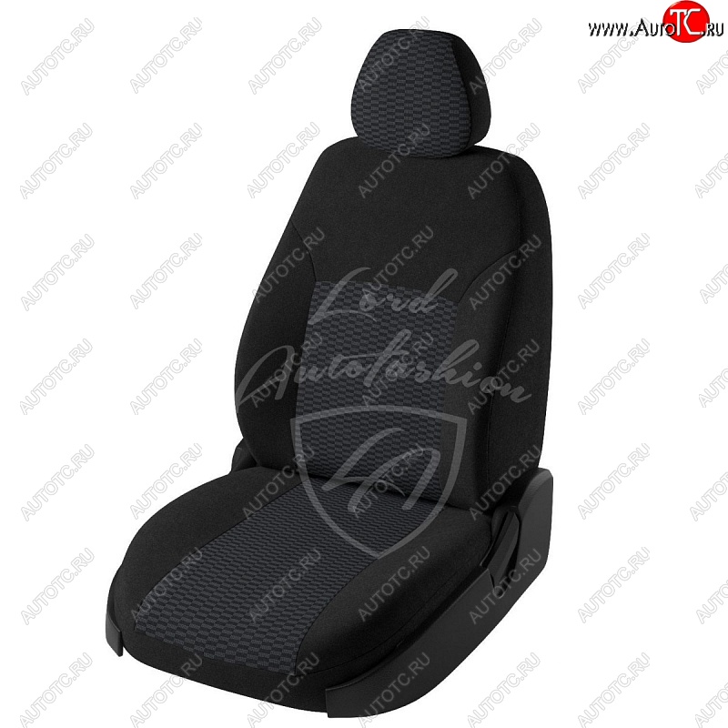 5 849 р. Чехлы для сидений Lord Autofashion Дублин (жаккард)  Nissan Juke  1 YF15 (2014-2020) рестайлинг (Черный, вставка Прямоугольник черный)  с доставкой в г. Санкт‑Петербург