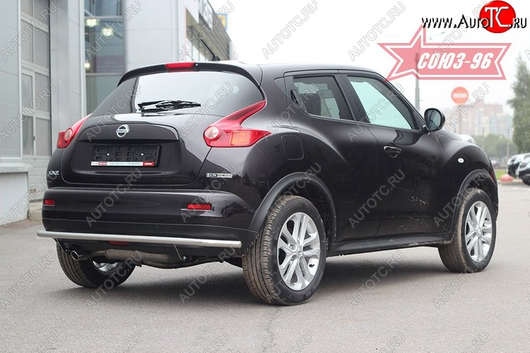 13 364 р. Защита заднего бампера 4x4 Souz-96 Premium (d42) Nissan Juke 1 YF15 дорестайлинг (2010-2014)  с доставкой в г. Санкт‑Петербург