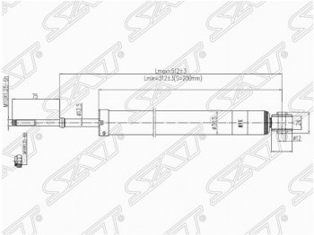 Амортизатор задний SAT Nissan Micra K11 5 дв. дорестайлинг (1992-2000)