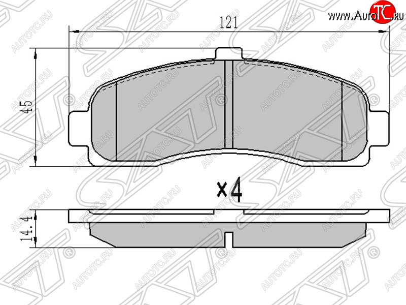 789 р. Колодки тормозные SAT (передние) Nissan Micra K11 5 дв. дорестайлинг (1992-2000)  с доставкой в г. Санкт‑Петербург