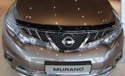 2 879 р. Дефлектор капота NovLine Nissan Murano 2 Z51 дорестайлинг (2008-2011)  с доставкой в г. Санкт‑Петербург. Увеличить фотографию 1