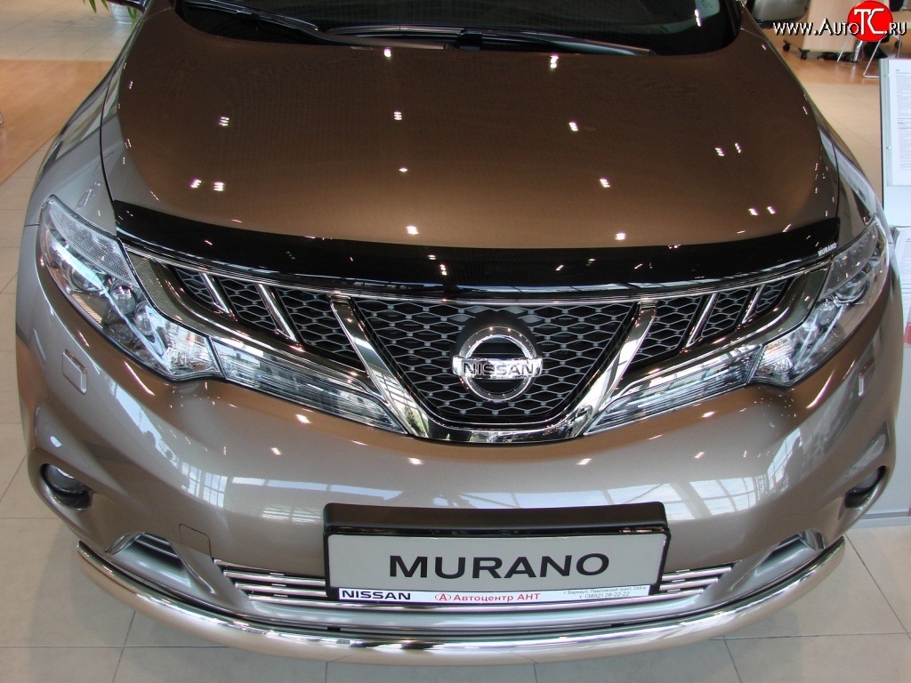 2 879 р. Дефлектор капота NovLine Nissan Murano 2 Z51 дорестайлинг (2008-2011)  с доставкой в г. Санкт‑Петербург