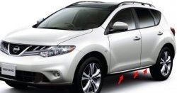 12 399 р. Передний левый молдинг двери 80871-1AA2A Nissan Murano 2 Z51 дорестайлинг (2008-2011) (Неокрашенные)  с доставкой в г. Санкт‑Петербург. Увеличить фотографию 2