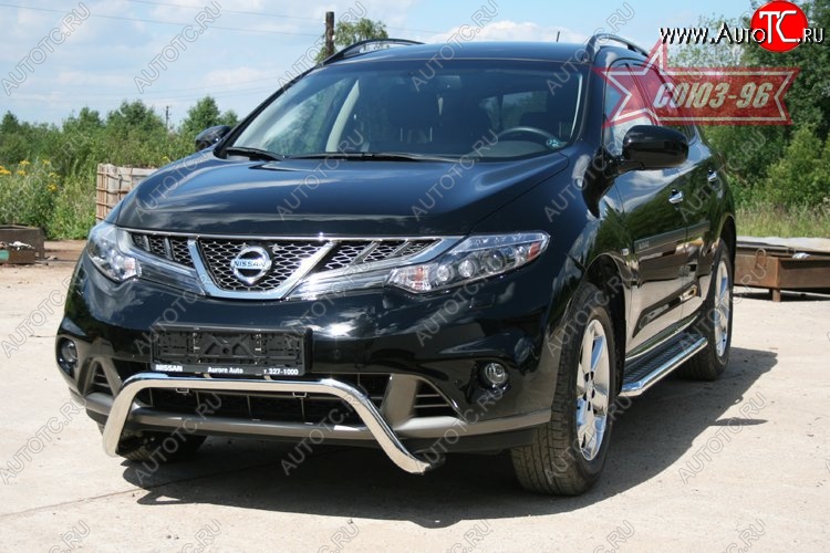 13 679 р. Защита переднего бампера Souz-96 (d60) Nissan Murano 2 Z51 рестайлинг (2010-2016)  с доставкой в г. Санкт‑Петербург