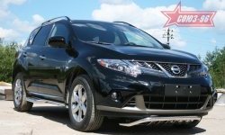 16 649 р. Защита переднего бампера Souz-96 (d60) Nissan Murano 2 Z51 рестайлинг (2010-2016)  с доставкой в г. Санкт‑Петербург. Увеличить фотографию 2