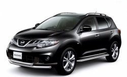 Широкая защита порогов Petroil Tuning Nissan Murano 2 Z51 дорестайлинг (2008-2011)