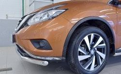 14 599 р. Защита переднего бампера (Ø63 мм, нержавейка) Russtal Nissan Murano 3 Z52 дорестайлинг (2015-2022)  с доставкой в г. Санкт‑Петербург. Увеличить фотографию 3