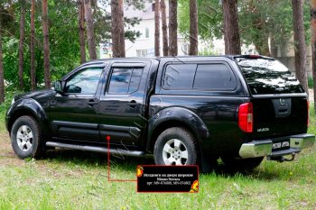 7 949 р. Молдинги дверей RA (широкие, комплект) Nissan Navara 2 D40 дорестайлинг (2004-2010) (Поверхность глянец (под покраску), Неокрашенные)  с доставкой в г. Санкт‑Петербург. Увеличить фотографию 2