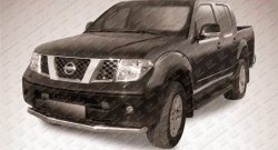 11 699 р. Одинарная защита переднего бампера из трубы диаметром 76 мм Slitkoff Nissan Navara 2 D40 дорестайлинг (2004-2010) (Нержавейка, Полированная)  с доставкой в г. Санкт‑Петербург. Увеличить фотографию 1