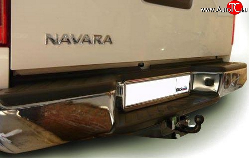 8 189 р. Фаркоп (бампер со ступенькой) NovLine Nissan Navara 2 D40 дорестайлинг (2004-2010)  с доставкой в г. Санкт‑Петербург