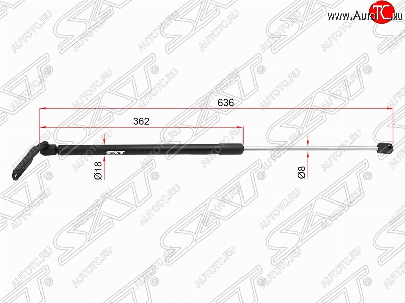 919 р. Левый упор крышки багажника (газовый) SAT  Nissan Note  2 (2012-2016) E12 дорестайлинг  с доставкой в г. Санкт‑Петербург