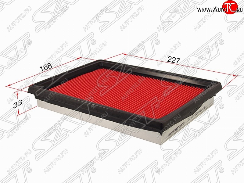 229 р. Фильтр воздушный двигателя SAT (227х168х33 mm)  Nissan Note  2 (2012-2020) E12 дорестайлинг, E12 рестайлинг  с доставкой в г. Санкт‑Петербург