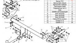 7 699 р. Фаркоп Лидер Плюс  Nissan NP300 (2008-2013) (Без электропакета)  с доставкой в г. Санкт‑Петербург. Увеличить фотографию 2