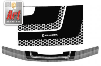 2 059 р. Дефлектор капота CA-Plastiс  Nissan Pathfinder  R51 (2004-2007) (Серия Art белая )  с доставкой в г. Санкт‑Петербург. Увеличить фотографию 1