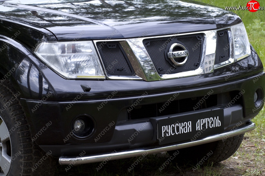 2 199 р. Защитная сетка решетки переднего бампера РА  Nissan Pathfinder  R51 (2004-2007)  с доставкой в г. Санкт‑Петербург