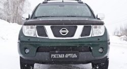 1 699 р. Зимняя заглушка решетки переднего бампера РА  Nissan Pathfinder  R51 (2004-2007)  с доставкой в г. Санкт‑Петербург. Увеличить фотографию 2