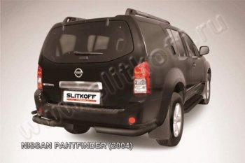 8 699 р. Уголки d76+d42 двойные  Nissan Pathfinder  R51 (2004-2007) дорестайлинг (Цвет: серебристый)  с доставкой в г. Санкт‑Петербург. Увеличить фотографию 1