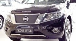 1 149 р. Зимняя заглушка решетки переднего бампера РА  Nissan Pathfinder  R52 (2012-2017) дорестайлинг  с доставкой в г. Санкт‑Петербург. Увеличить фотографию 1