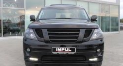 12 049 р. Решётка радиатора Impul Nissan Patrol 6 Y62 дорестайлинг (2010-2014) (Неокрашенная)  с доставкой в г. Санкт‑Петербург. Увеличить фотографию 2