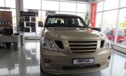 12 049 р. Решётка радиатора Impul Nissan Patrol 6 Y62 дорестайлинг (2010-2014) (Неокрашенная)  с доставкой в г. Санкт‑Петербург. Увеличить фотографию 12