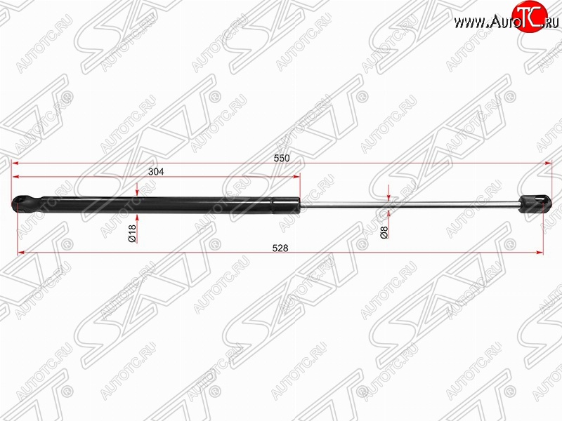 689 р. Газовый упор крышки багажника SAT  Nissan Qashqai  2 (2017-2022) J11 рестайлинг  с доставкой в г. Санкт‑Петербург