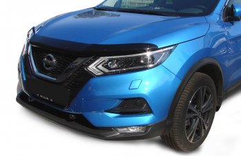 2 799 р. Дефлектор капота SIM Nissan Qashqai 2 J11 рестайлинг (2017-2022)  с доставкой в г. Санкт‑Петербург. Увеличить фотографию 1