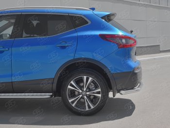 15 749 р. Защита заднего бампера (Ø63 мм, нержавейка) SLITKOFF Nissan Qashqai 2 J11 рестайлинг (2017-2022)  с доставкой в г. Санкт‑Петербург. Увеличить фотографию 3