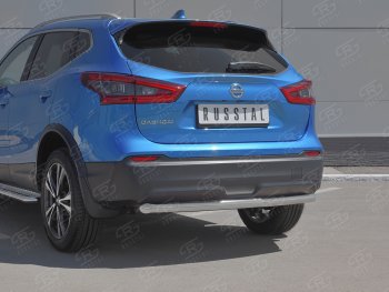 15 699 р. Защита заднего бампера (Ø63 мм, нержавейка) SLITKOFF Nissan Qashqai 2 J11 рестайлинг (2017-2022)  с доставкой в г. Санкт‑Петербург. Увеличить фотографию 2