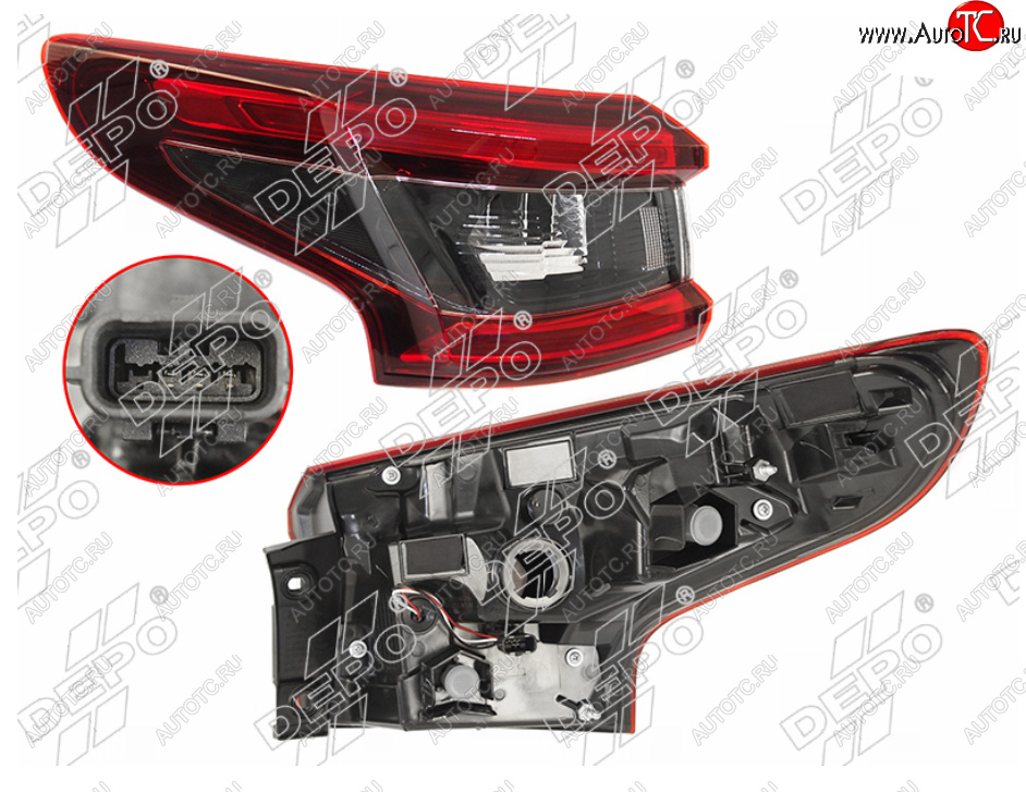 8 299 р. Левый фонарь задний DEPO  Nissan Qashqai  2 (2017-2022) J11 рестайлинг  с доставкой в г. Санкт‑Петербург