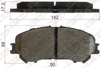 1 279 р. Колодки тормозные SAT (передние) Nissan Qashqai 2 J11 рестайлинг (2017-2022)  с доставкой в г. Санкт‑Петербург. Увеличить фотографию 1