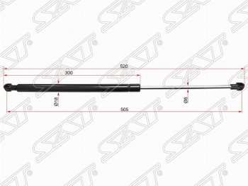 679 р. Газовый упор крышки багажника SAT  Nissan Qashqai +2  1 (2008-2014) J10 дорестайлинг, J10 рестайлинг  с доставкой в г. Санкт‑Петербург. Увеличить фотографию 1