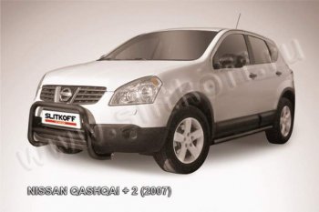 14 849 р. Кенгурятник d57 низкий Nissan Qashqai +2 1 J10 дорестайлинг (2008-2010) (Цвет: серебристый)  с доставкой в г. Санкт‑Петербург. Увеличить фотографию 1