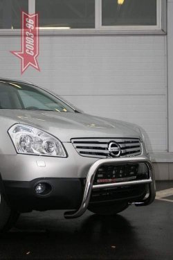 Защита переднего бампера Souz-96 (d60) Nissan Qashqai +2 1 J10 дорестайлинг (2008-2010)