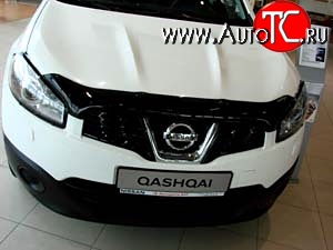 2 499 р. Дефлектор капота NovLine Nissan Qashqai 1 J10 рестайлинг (2010-2013)  с доставкой в г. Санкт‑Петербург