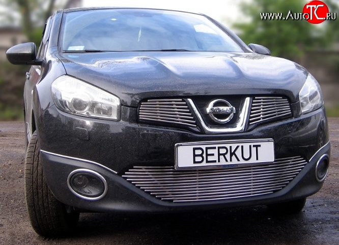 4 399 р. Декоративная вставка решетки радиатора Berkut Nissan Qashqai 1 J10 рестайлинг (2010-2013)  с доставкой в г. Санкт‑Петербург