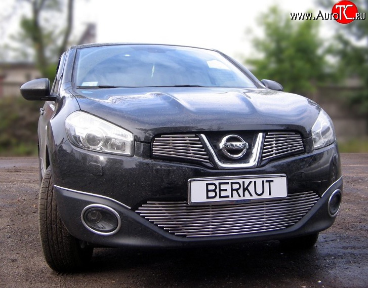 6 299 р. Декоративная вставка воздухозаборника Berkut Nissan Qashqai 1 J10 рестайлинг (2010-2013)  с доставкой в г. Санкт‑Петербург