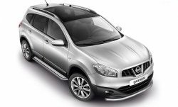 7 199 р. Широкая защита порогов Petroil Tuning Nissan Qashqai 1 J10 рестайлинг (2010-2013) (Нержавеющая полированная сталь)  с доставкой в г. Санкт‑Петербург. Увеличить фотографию 1