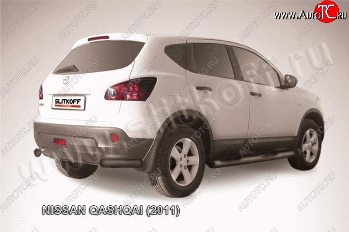 4 399 р. Уголки d57  Nissan Qashqai  1 (2010-2013) J10 рестайлинг (Цвет: серебристый)  с доставкой в г. Санкт‑Петербург