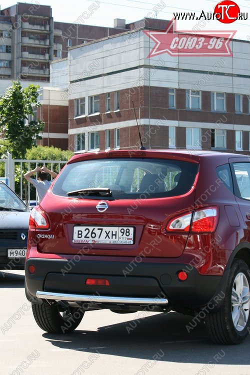 15 929 р. Защита заднего бампера Souz-96 (d60 с элементами из профиля) Nissan Qashqai 1 J10 рестайлинг (2010-2013)  с доставкой в г. Санкт‑Петербург