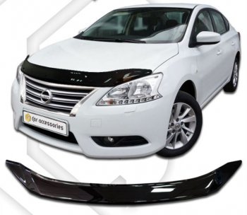 Дефлектор капота CA-Plastiс Nissan (Нисан) Sentra (Сентра)  7 (2014-2017) 7 B17