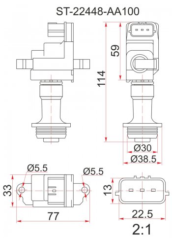 1 839 р. Катушка зажигания (RB20DE / RB25DE) SAT  Nissan Skyline  R34 (1999-2002)  с доставкой в г. Санкт‑Петербург. Увеличить фотографию 1