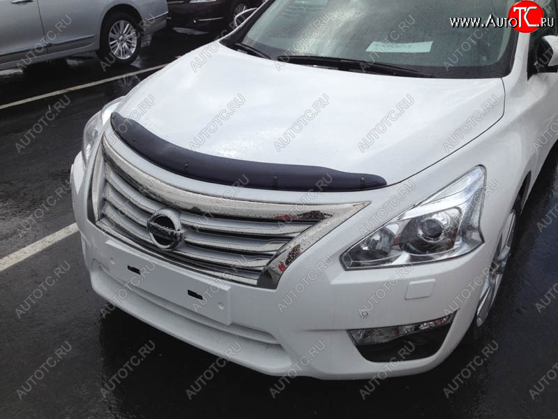 2 699 р. Дефлектор капота SIM Nissan Teana 3 L33 дорестайлинг (2014-2020)  с доставкой в г. Санкт‑Петербург