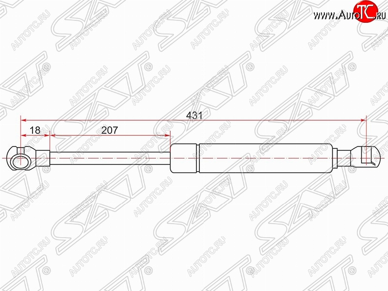 819 р. Газовый упор капота SAT  Nissan Teana  1 J31 (2003-2005)  с доставкой в г. Санкт‑Петербург