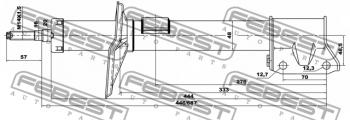 4 849 р. Задний амортизатор Febest (4x4)  Nissan Terrano  D10 (2013-2022), Renault Capture  J5/H5 (2013-2017), Renault Duster  HS (2010-2021), Renault Kaptur (2016-2020)  с доставкой в г. Санкт‑Петербург. Увеличить фотографию 4