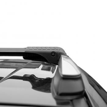 11 999 р. Багажник в сборе LUX Хантер  Nissan Terrano  D10 (2016-2022), Renault Duster  HS (2015-2021) (аэро-трэвэл ( 86-96 см и 92-102 см), черный)  с доставкой в г. Санкт‑Петербург. Увеличить фотографию 8