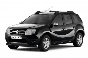 Защита порогов вогнутая из трубы Ø63 Petroil Tuning Renault Duster HS дорестайлинг (2010-2015)