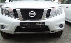 1 469 р. Нижняя сетка на бампер Russtal (черная) Nissan Terrano D10 дорестайлинг (2013-2016)  с доставкой в г. Санкт‑Петербург. Увеличить фотографию 2