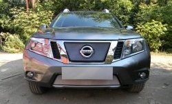 1 599 р. Сетка в решетку радиатора Russtal  Nissan Terrano  D10 (2013-2022) дорестайлинг, рестайлинг (хром)  с доставкой в г. Санкт‑Петербург. Увеличить фотографию 2