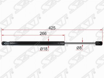 519 р. Газовый упор крышки багажника SAT  Nissan Terrano  D10 (2013-2022), Renault Duster  HS (2010-2015)  с доставкой в г. Санкт‑Петербург. Увеличить фотографию 1